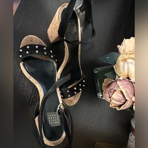 White House Black Market suede with studs sandals